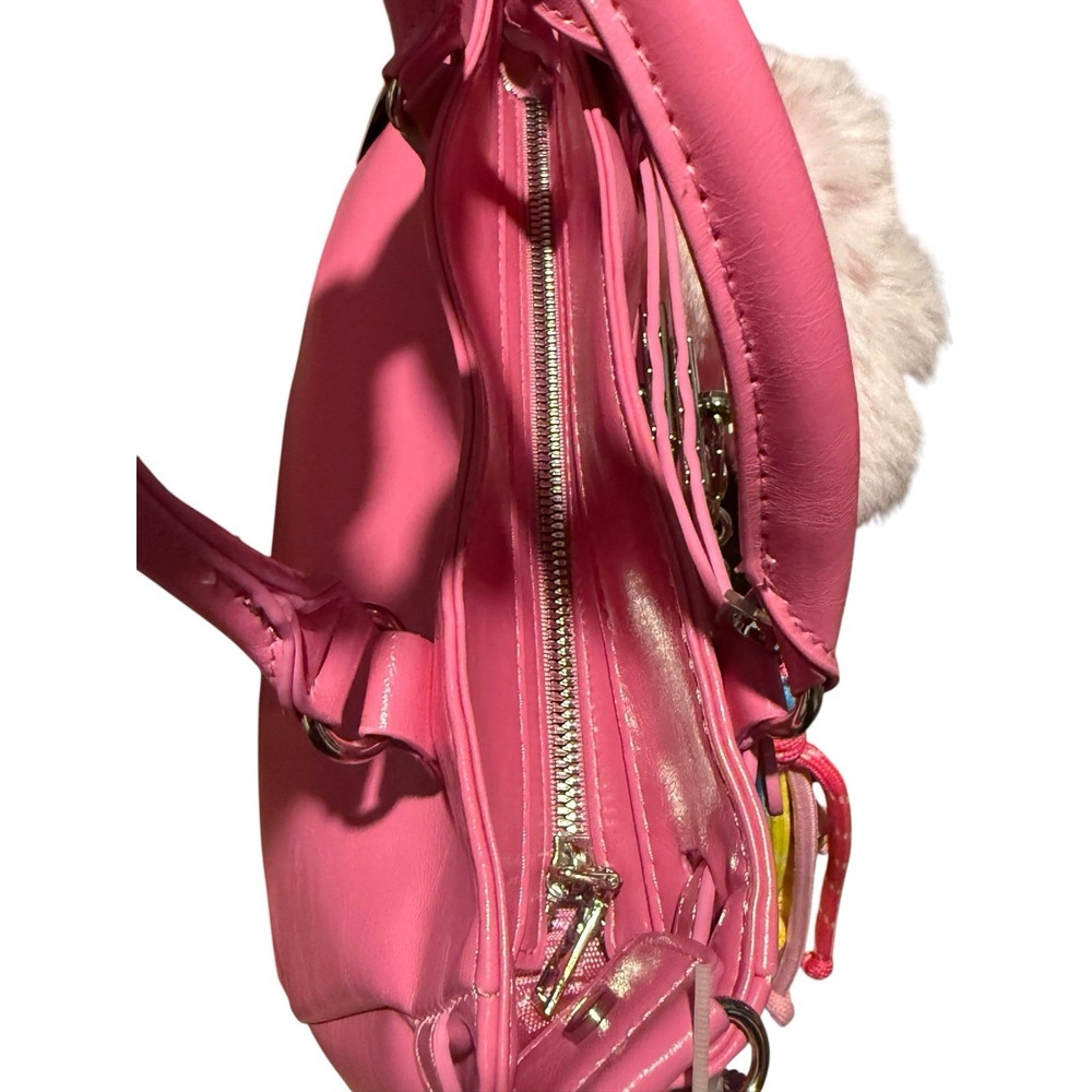 Y2K Trendy Top Handle Bag Pink Women's Madden NYC - Picture 3 of 4